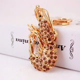 Rhinestone Shrimp Keychain Lobster Pendant Small Giveaway