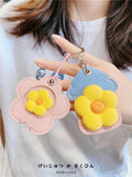 Flower Cartoon Key Cover Cap Key Holder Key Chain for Women