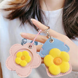 Flower Cartoon Key Cover Cap Key Holder Key Chain for Women