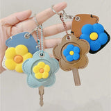 Flower Cartoon Key Cover Cap Key Holder Key Chain for Women