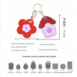 Flower Cartoon Key Cover Cap Key Holder Key Chain for Women