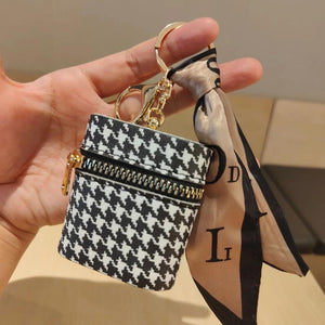 Leather Keychain Coin Wallet Pouch Mini Storage Bag