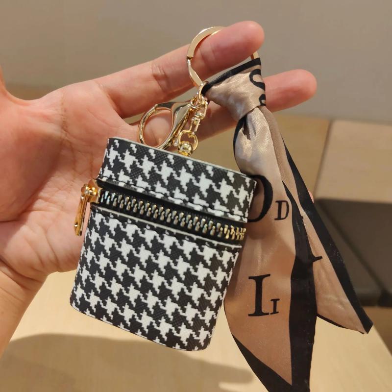 Leather Keychain Coin Wallet Pouch Mini Storage Bag