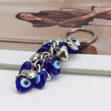 Colorful Evil Eye Beads Keychain Glass Pendant Car Key Chain Jewelry