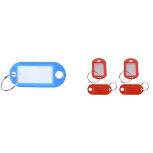 40 Pcs Key ID Label Tags Split Ring Keyring Keychain Assorted Colors