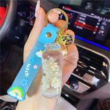 Liquid Oil Fortune Tree Keychain Rafting Bottle Lanyard Pendant
