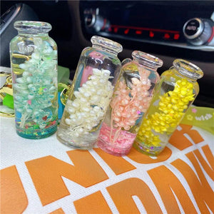 Liquid Oil Fortune Tree Keychain Rafting Bottle Lanyard Pendant