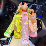 Liquid Oil Fortune Tree Keychain Rafting Bottle Lanyard Pendant