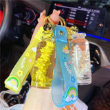 Liquid Oil Fortune Tree Keychain Rafting Bottle Lanyard Pendant