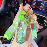 Liquid Oil Fortune Tree Keychain Rafting Bottle Lanyard Pendant