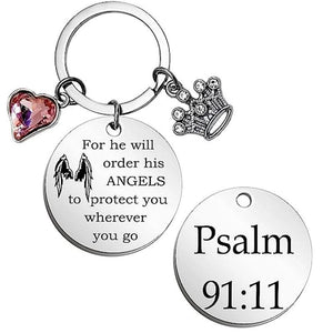 Bible Verse Keychain Christmas Religious Faith for Women Men