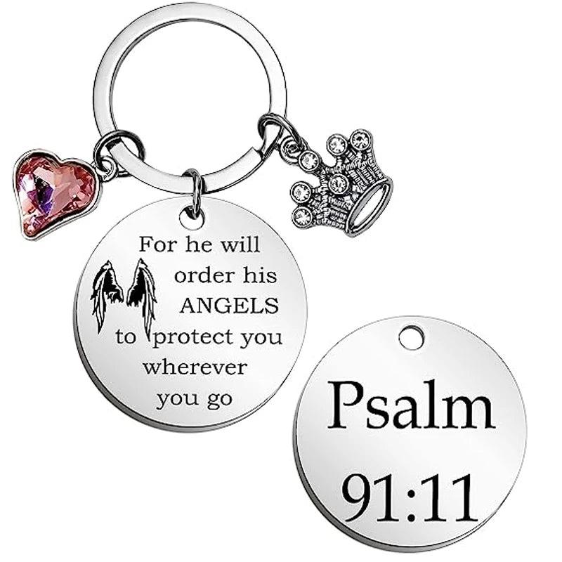 Bible Verse Keychain Christmas Religious Faith for Women Men