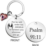 Bible Verse Keychain Christmas Religious Faith for Women Men