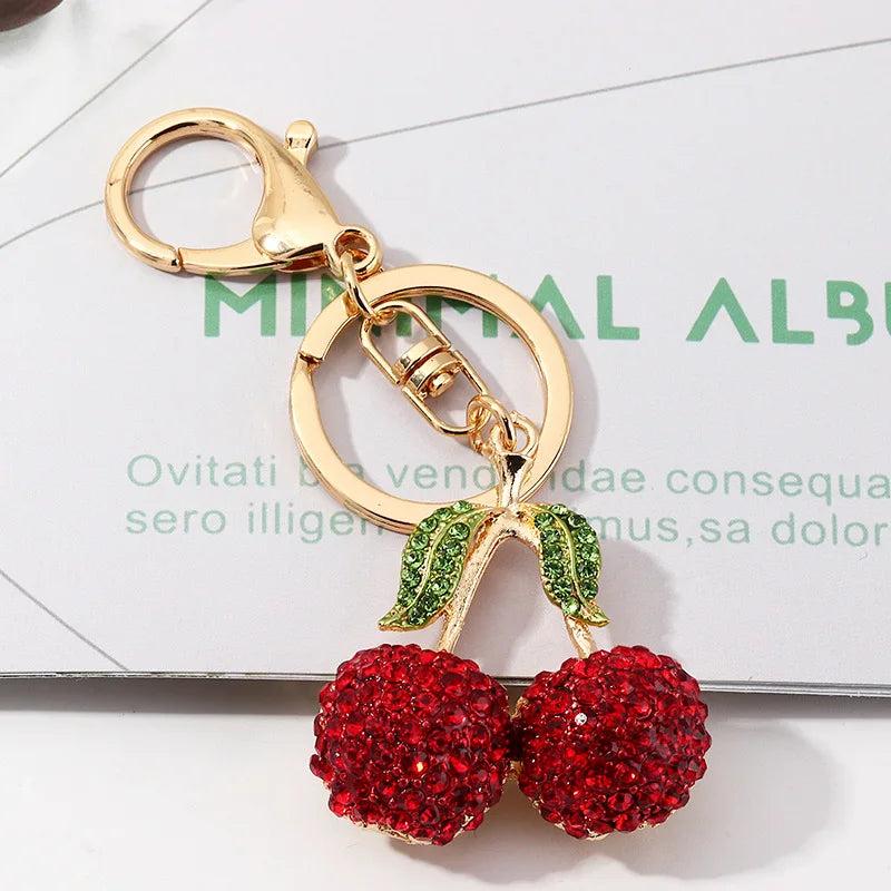 Heart Charms Keychain Pink Yellow Resin Pendant