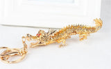 Chinese Dragon Crystal Charm Pendant Key Ring Chain Gift