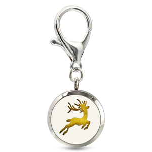 Cat Rose Hearts Chain Oil Perfume Diffuser Locket Key Ring