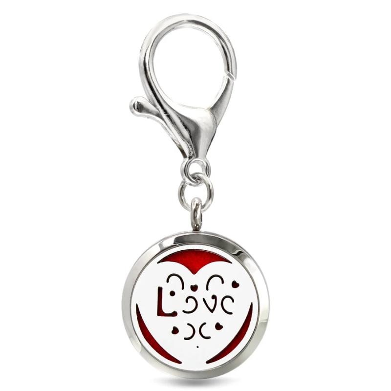 Mum Key Chain Essential Oil Perfume Diffuser Magnetic Locket 10pcs Pads