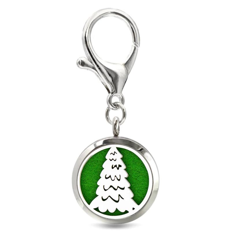 Reindeer Key Chain Essential Oil Diffuser 30mm Locket 10pcs Pads