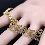 Family Stainless Steel Bag Charm Keychain Jewelry