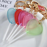 Heart Shape Lollipop Keychain for Car Bag Key Chain