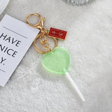 Heart Shape Lollipop Keychain for Car Bag Key Chain