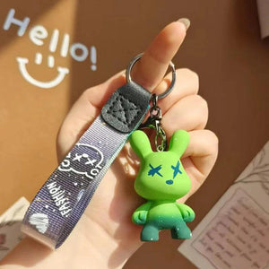 Colorful Gradient Rabbit Bag Pendant Key Chain