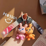 Colorful Gradient Rabbit Bag Pendant Key Chain