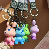 Colorful Gradient Rabbit Bag Pendant Key Chain