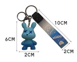 Colorful Gradient Rabbit Bag Pendant Key Chain