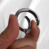 Lettering Mirror Metal Keychain Chaveiro Innovative Key Chains Rings