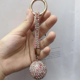 Rhinestone Ball Key Chain Claw Chain Backpack Keychain