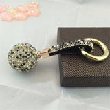 Rhinestone Ball Key Chain Claw Chain Backpack Keychain