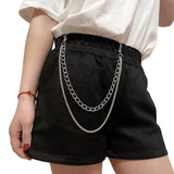 Vintage Rock Multilayer Trousers Chain Hipster Pant Jean Keychain