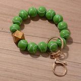 Baseball Charm Bracelet Keychain for Women Girls