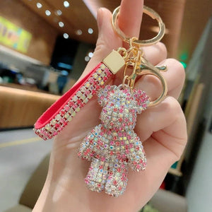 Animal Keychain Leather Strap Car Key Case Pendant