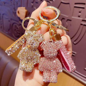 Animal Keychain Leather Strap Car Key Case Pendant