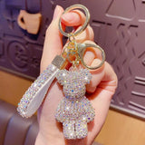 Animal Keychain Leather Strap Car Key Case Pendant