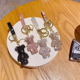 Animal Keychain Leather Strap Car Key Case Pendant
