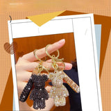 Animal Keychain Leather Strap Car Key Case Pendant