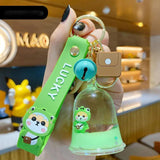 Cute Shiba Inu Liquid Quicksand Key Chain Drift Bottle Keyring