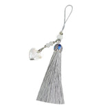 Colorful Crystal Vials Pendant with Tassel Keychain Bag Hanging Decor
