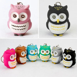Owl LED Eye Keychain with Sound for Kids