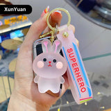 Crystal Blush Animal Keychain Men Women Car Accessories