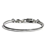 Vintage Bold Chain Bracelet Lock Knot Hook Thick Bangle