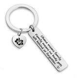 Ohana Keychain Family Nobody Left Behind Friendship Key