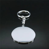 Muslim Allah Stainless Steel Keychain Round Car Pendant