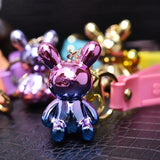 Colorful Rabbit Keychain Acrylic Pendant Backpack Schoolbag Doll