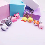 Rabbit Butt Keychain Resin Bunny Key Chain Men Car Pendant Girl Bag Key Ring
