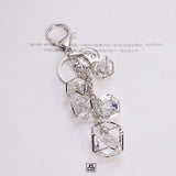 Geometric Key Chain Bag Charm Pendant Keyring Couple Key Ring