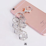 Geometric Key Chain Bag Charm Pendant Keyring Couple Key Ring